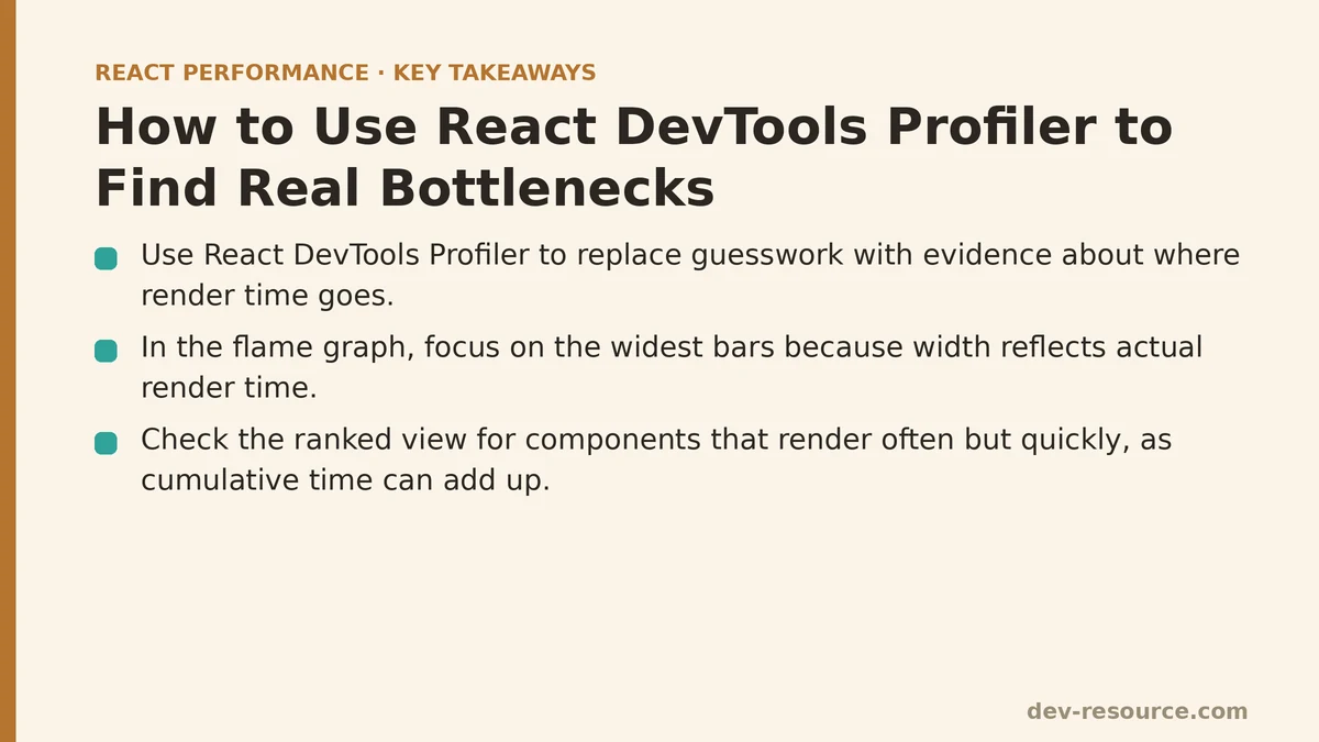 How to Use React DevTools Profiler to Find Real Bottlenecks