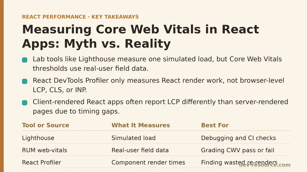 Measuring Core Web Vitals in React Apps: Myth vs. Reality