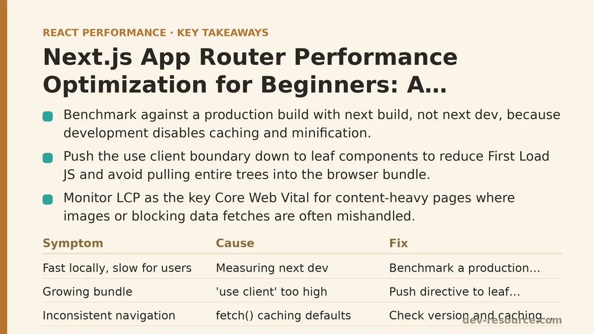 Next.js App Router Performance Optimization for Beginners: A Step-by-Step Guide
