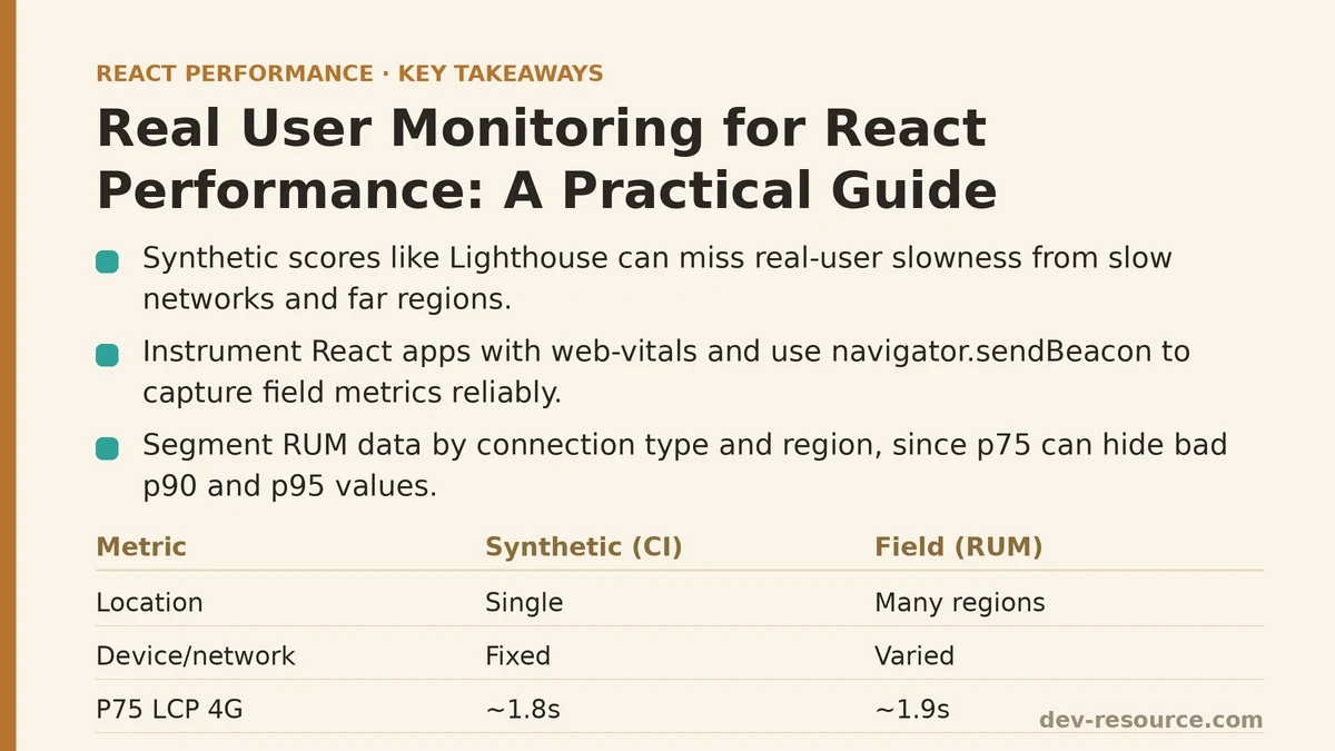 Real User Monitoring for React Performance: A Practical Guide
